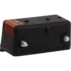 Posūkių ir gabaritinis žibintas RH halogeninis, priekinis, 12/24V, gintaro/baltos spalvos, tvirtinamas varžtais, 150x77 mm, Waś 