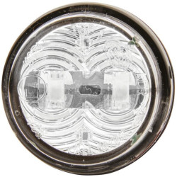 LED gabaritinis žibintas, apvalus, 12V, skaidrus, tvirtinamas varžtais, Ø 30mm, Hella 2PF340825041