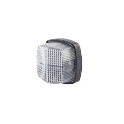 Gabaritinis žibintas 5W, kvadratinis, 12V, skaidrus/baltas, tvirtinamas varžtais, 62x42x62mm, Hella 2PF004081001