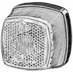 Gabaritinis žibintas 5W, kvadratinis, 12V, skaidrus/baltas, tvirtinamas varžtais, 62x46x62mm, Hella 2PG003057067