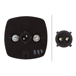 Gabaritinis žibintas 5W, kvadratinis, 12V, skaidrus, tvirtinamas varžtais, 62xHella 2PF996112031