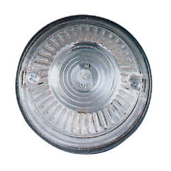 Gabaritinis žibintas, apvalus, 12 V, baltas, tvirtinamas varžtais, Geka PL86