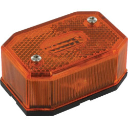 Gabaritinis žibintas, stačiakampis, 12/24V, geltonas, tvirtinamas varžtais, Aspöck 216511007