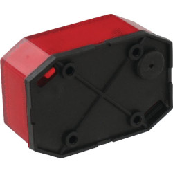 Gabaritinis žibintas, stačiakampis, 12/24V, raudonas, tvirtinamas varžtais, Aspöck 216510007