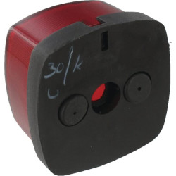 Gabaritinis žibintas, kvadratinis, 12 V, raudonas, tvirtinamas varžtais, Aspöck 215300007