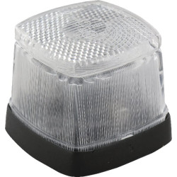 Gabaritinis žibintas, kvadratinis, 12 V, baltas, tvirtinamas varžtais, Aspöck 215200017