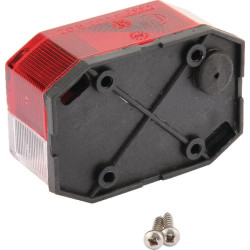 Gabaritinis žibintas, stačiakampis, 12 V, raudonas/baltas, tvirtinamas varžtais, Aspöck 216513007