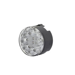 Indikatoriaus lemputė LED, apvali, 12 V, skaidri, prisukama, Ø 66 mm, AMP 2 kontaktų, 12 LED, Hella 2BA009001431