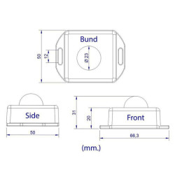 PIR judesio jutiklis, išjungimo funkcija laidu, 12V/84W - 24V/168W maks. 60056