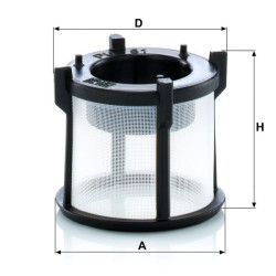 Kuro filtro elementas be metalo PU51X