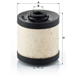 Kuro filtro elementas be metalo BFU715