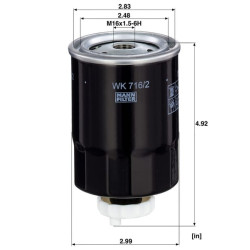 Kuro keitimo filtras WK7162X