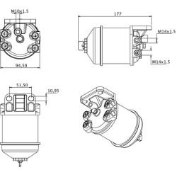 Filtro korpusas FI522CM14