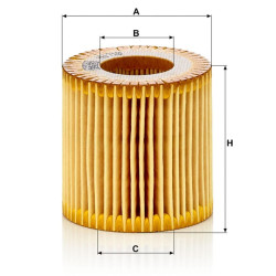 Alyvos filtro elementas, be metalo HU710X