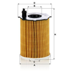 Alyvos filtro elementas, be metalo HU7162X