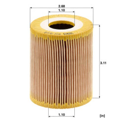 Alyvos filtro elementas, be metalo HU818X