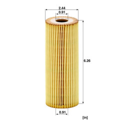 Alyvos filtro elementas, be metalo HU7271X