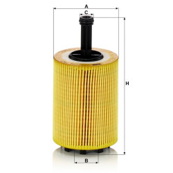 Alyvos filtro elementas, be metalo HU7197X