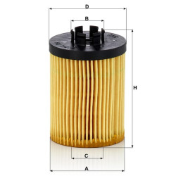 Alyvos filtro elementas, be metalo HU7128X