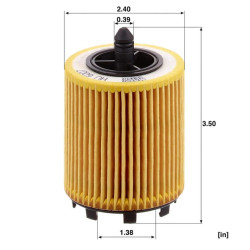 Alyvos filtro elementas, be metalo HU6007X