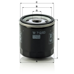 Alyvos filtras Mann & Hummel W71283