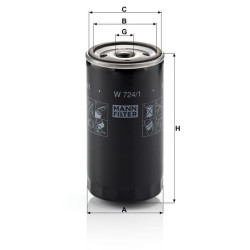 Tepalinės alyvos keitimo filtras W7241