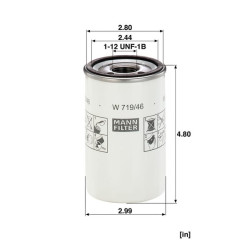 Tepalinės alyvos keitimo filtras W71946