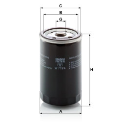 Tepalinės alyvos keitimo filtras W7194