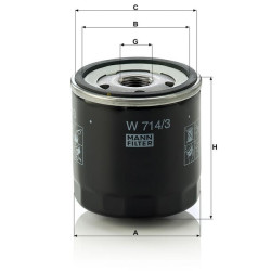 Alyvos filtras W7143