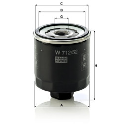 Alyvos filtras W71252