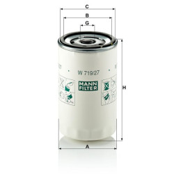 Tepalinės alyvos keitimo filtras W71927