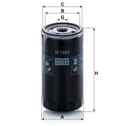 Tepalinės alyvos keitimo filtras W7233