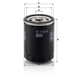 Alyvos filtras Mann & Hummel W71318