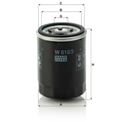 Alyvos filtras Mann & Hummel W6103