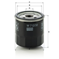 Alyvos filtras Mann & Hummel W71232