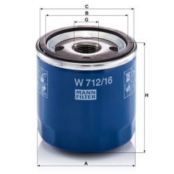 Alyvos filtras Mann & Hummel W71216