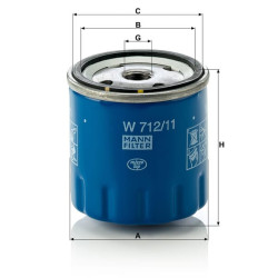 Alyvos filtras Mann & Hummel W71211