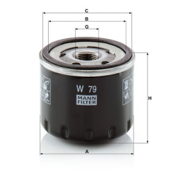 Alyvos filtras Mann & Hummel W79
