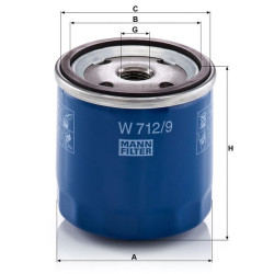 Alyvos filtras M&H W7129