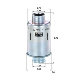 Tepalinės alyvos keitimo filtras W761