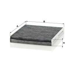 Aktyvuotos anglies vidinis filtras CUK2545