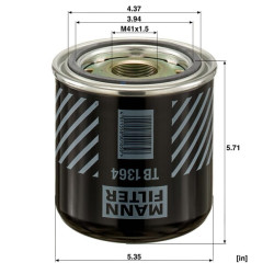 Oro džiovintuvas pneumatinei stabdžių sistemai TB1364X