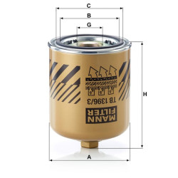 Oro džiovintuvas pneumatinei stabdžių sistemai TB13963X