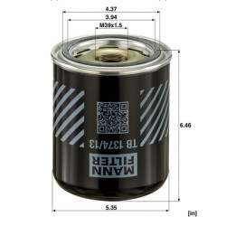 Oro džiovintuvas pneumatinei stabdžių sistemai TB137413X