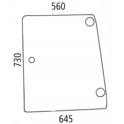 Case - IH JX1100U Maxxima D6720A Šoninis stiklas