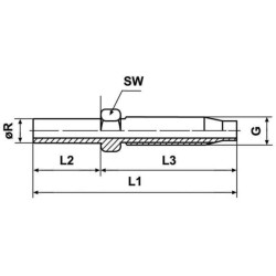 DN 04 sraigtinių vamzdžių antgaliai 4 mm CLRS044