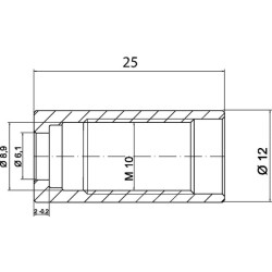 Žiedinio skersmuo 12x25mm DN10.5 Plienas / cinkuotas / baltai pasyvuotas Kramp CLPH04