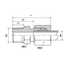 Jungtis 4LL R1/8 išorinis sriegis CLGEV4LLR18K