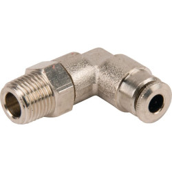 Įspaudžiama jungtis, 4 mm skersmens, 90° pasukama, išorinis sriegis 1/8 colio, Kramp CLWSS4RK18