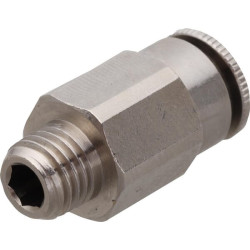 Įspaudžiama jungtis, 6 mm skersmens tiesi, išorinis sriegis M8x1 Kramp CLSG6MK81